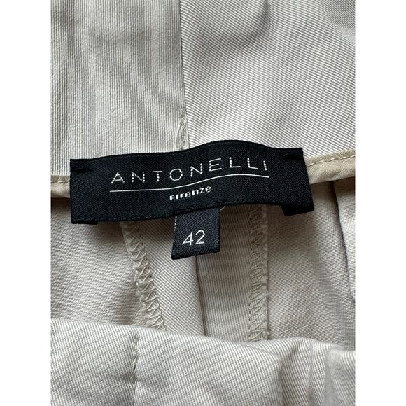 Antonelli Firenze Sz 42, US‎ 6 Cropped Slacks Baggy Cuffed Wide Leg Quiet Luxury - Picture 3 of 14
